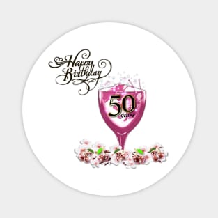 50th Birthday Greeting Magnet